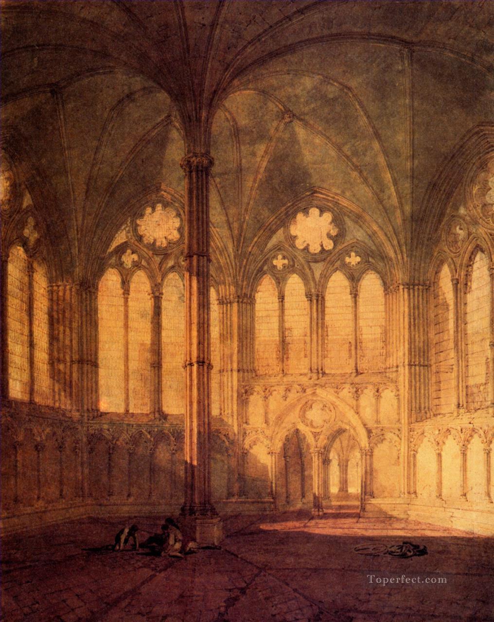 The Chapter House Salisbury Cathedral Romantic Turner Oil Paintings